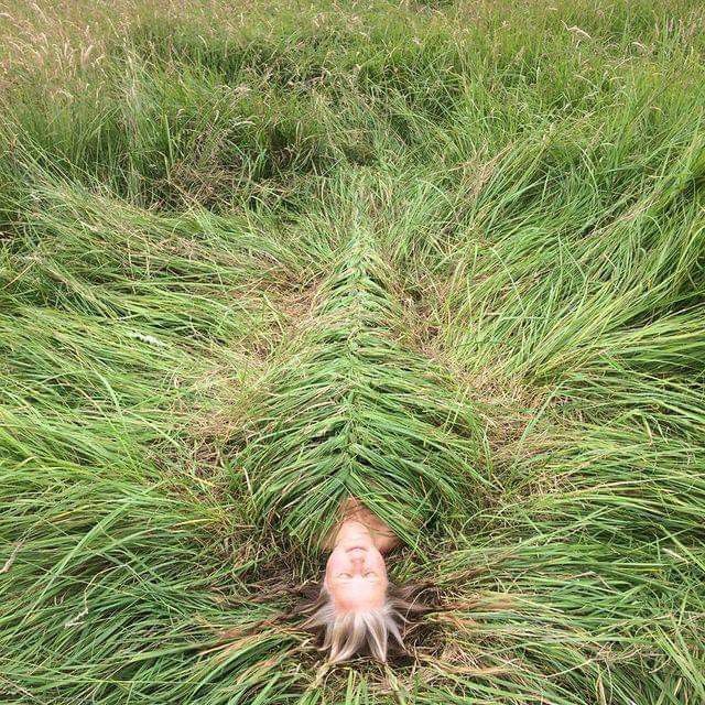 buried grass